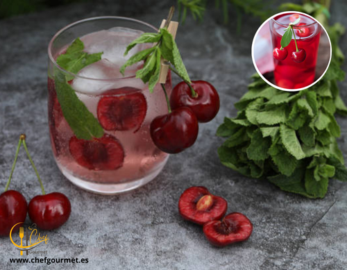 Spritzer de Cereza y Tomillo, una bebida perfecta para el verano.